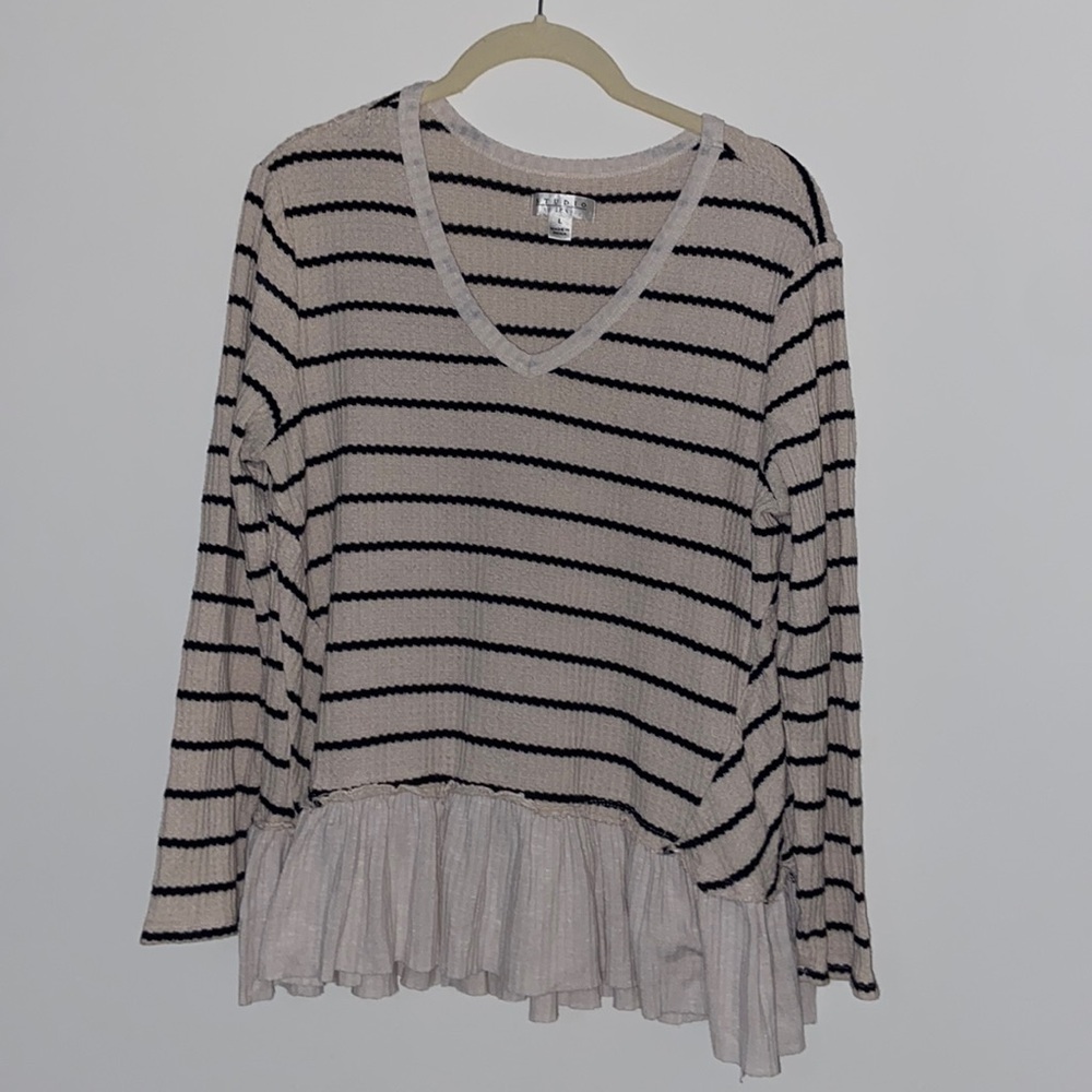 Knit striped long sleeve